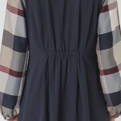 チェックスリーブドレス | BLUE LABEL CRESTBRIDGE (Women)/ブルー