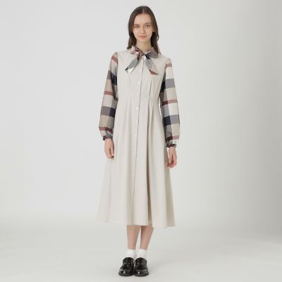 チェックスリーブドレス | BLUE LABEL CRESTBRIDGE (Women)/ブルー