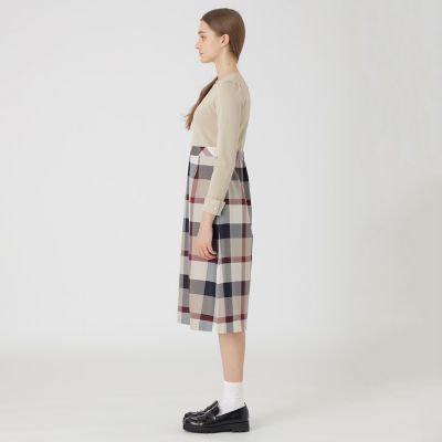 クレストブリッジチェッククロッシングビエラドッキングドレス | BLUE