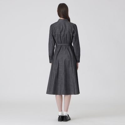 【美品】ブルーレーベルクレストブリッジ ライトドライダンガリーシャツドレス　36 ライトスラブシャンブレーシャツドレス | BLUE LABEL CRESTBRIDGE
