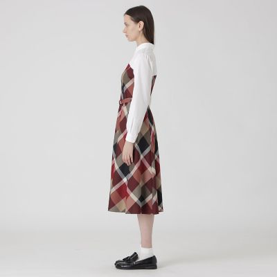クレストブリッジチェックライトクロッシングツイルシャツドレス