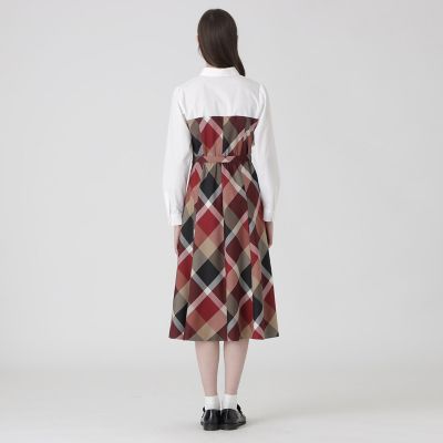 クレストブリッジチェックライトクロッシングツイルシャツドレス