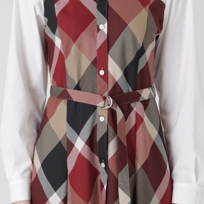 クレストブリッジチェックライトクロッシングツイルシャツドレス