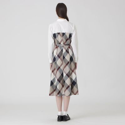 クレストブリッジチェックライトクロッシングツイルシャツドレス