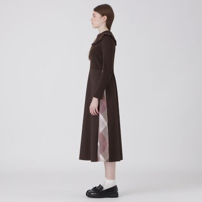 パーシャルチェックニットコンビドレス | BLUE LABEL CRESTBRIDGE