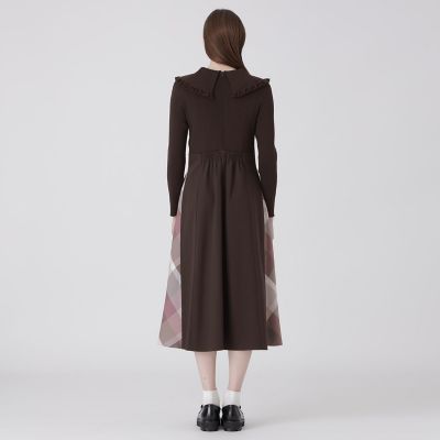 パーシャルチェックニットコンビドレス | BLUE LABEL CRESTBRIDGE