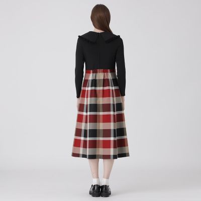 クレストブリッジチェックニットコンビドレス | BLUE LABEL