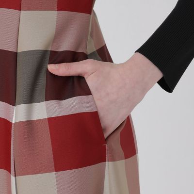 クレストブリッジチェックニットコンビドレス | BLUE LABEL