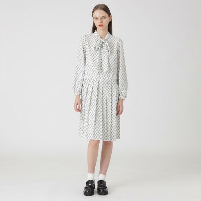 ＜BLUE LABEL CRESTBRIDGE (Women)＞モノグラムプリントボウドレス