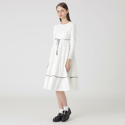 ＜BLUE LABEL CRESTBRIDGE (Women)＞ニットドッキングティアードドレス