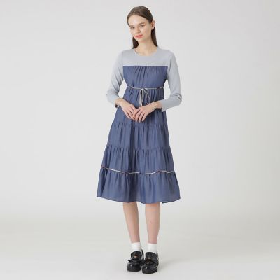 ニットドッキングティアードドレス | BLUE LABEL CRESTBRIDGE (Women