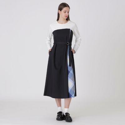 ＜BLUE LABEL CRESTBRIDGE (Women)＞プレーンストレッチツイルビスチェドレス