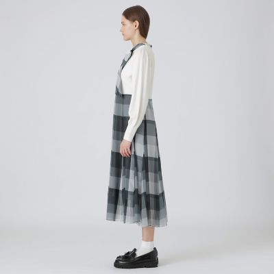 sweetコラボ】クレストブリッジチェックニットコンビドレス
