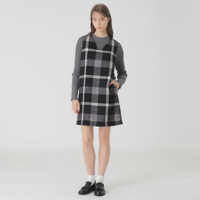 クレストブリッジチェックスラブプリペラミニドレス | BLUE LABEL
