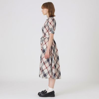 クレストブリッジチェックカラミクロスドレス | BLUE LABEL