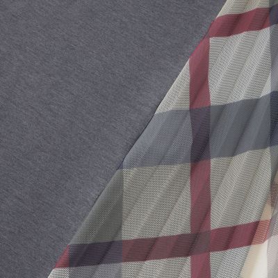 限定カラーあり】チェックプリーツコンビジャージードレス | BLUE