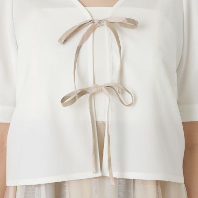 sweetコラボ】クレストブリッジチェックチュールプリントドレス