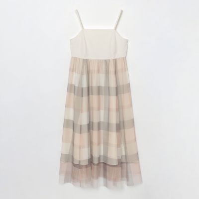sweetコラボ】クレストブリッジチェックチュールプリントドレス