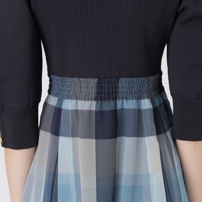 シフォンコンビドレス | BLUE LABEL CRESTBRIDGE (Women)/ブルー