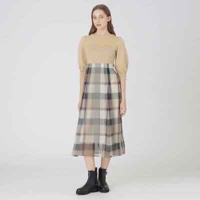 シフォンコンビドレス | BLUE LABEL CRESTBRIDGE (Women)/ブルー