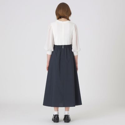 新品　ブルーレーベルクレストブリッジ　ニットドッキングドレス36　青42900円 シアースリーブニットドッキングドレス | BLUE LABEL CRESTBRIDGE