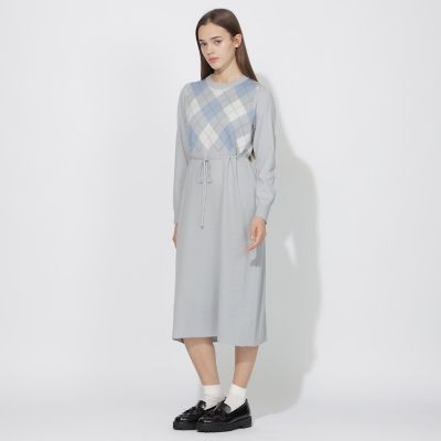 WEB限定】アーガイルニットワンピース | BLUE LABEL CRESTBRIDGE
