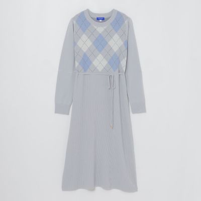 WEB限定】アーガイルニットワンピース | BLUE LABEL CRESTBRIDGE