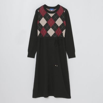 WEB限定】アーガイルニットワンピース | BLUE LABEL CRESTBRIDGE