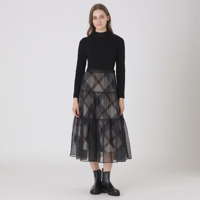 取扱店舗限定】クレストブリッジチェックサキソニーニットドッキング
