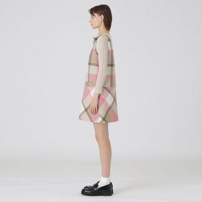 一部店舗限定】クレストブリッジチェックツィードワンピース | BLUE