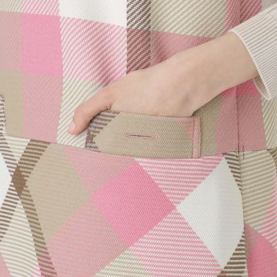 一部店舗限定】クレストブリッジチェックツィードワンピース | BLUE