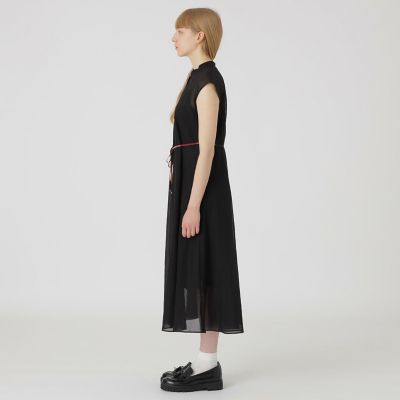 店舗限定】シアーストライプノースリーブドレス | BLUE LABEL
