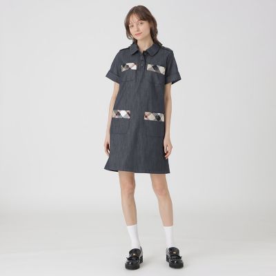 ＜BLUE LABEL CRESTBRIDGE (Women)＞【店舗限定】スラブシャンブレーデニムワンピース