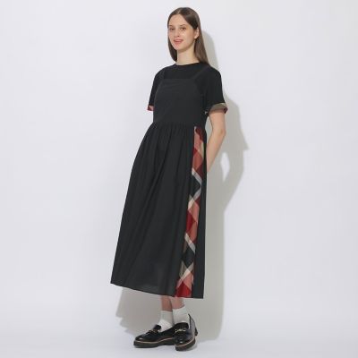 ＜BLUE LABEL CRESTBRIDGE (Women)＞【ＷＥＢ限定】サイドパーシャルチェックジャンパードレス