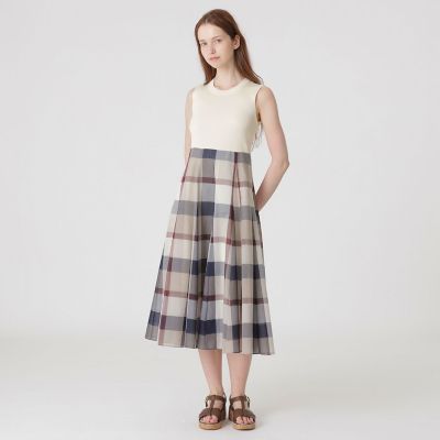 ＜BLUE LABEL CRESTBRIDGE (Women)＞【美人百花コラボ】ニットドッキングドレス