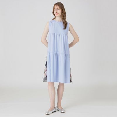 ＜BLUE LABEL CRESTBRIDGE (Women)＞コンパクトポンチティアードドレス