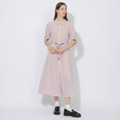 WEB限定】コットンエアークロスシャツドレス | BLUE LABEL