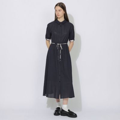 WEB限定】コットンエアークロスシャツドレス | BLUE LABEL