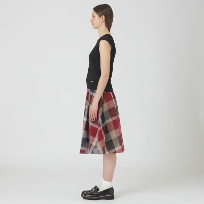 ブルーレーベル クレストブリッジ ニットセットアップ ブラウン ニットのみ 38 一部店舗限定】クレストブリッジチェックシアーボイルニット