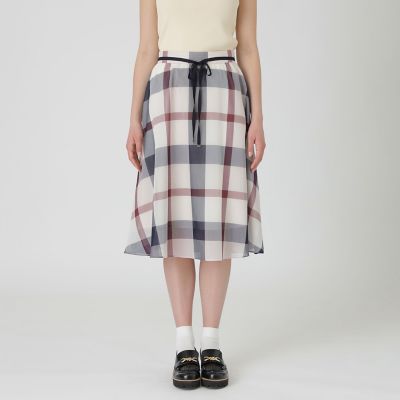ブルーレーベルクレストブリッジ セットアップ ニット セーター ミニスカート 一部店舗限定】クレストブリッジチェックシアーボイルニット