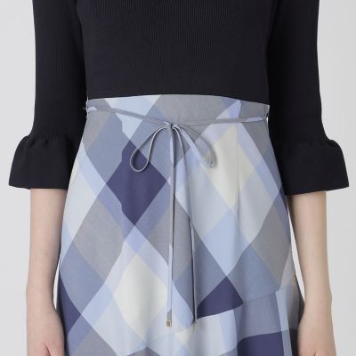 10周年記念】クレストブリッジチェックドッキングドレス | BLUE
