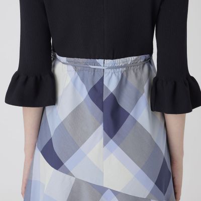 10周年記念】クレストブリッジチェックドッキングドレス | BLUE