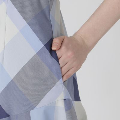 10周年記念】クレストブリッジチェックドッキングドレス | BLUE