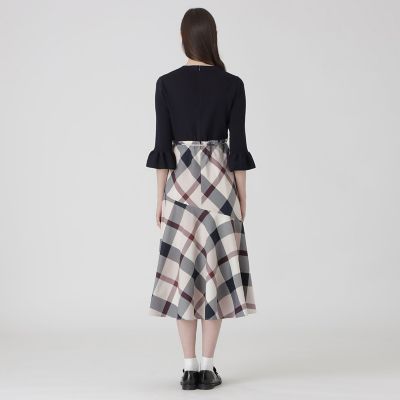10周年記念】クレストブリッジチェックドッキングドレス | BLUE