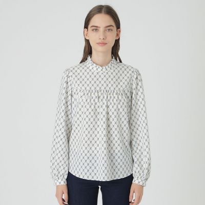 ＜BLUE LABEL CRESTBRIDGE (Women)＞モノグラムプリントブラウス