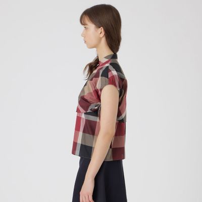 接触冷感】【吸水速乾】クレストブリッジチェッククールドライブラウス