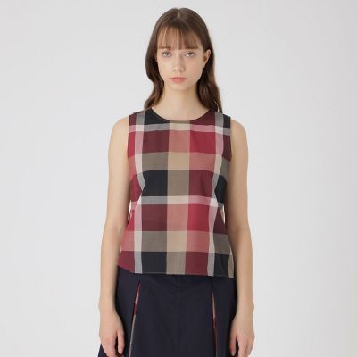 接触冷感】【吸水速乾】クレストブリッジチェッククールドライブラウス