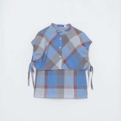 接触冷感】【吸水速乾】クレストブリッジチェッククールドライブラウス