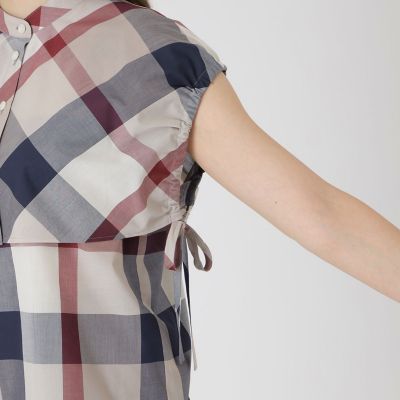 接触冷感】【吸水速乾】クレストブリッジチェッククールドライブラウス