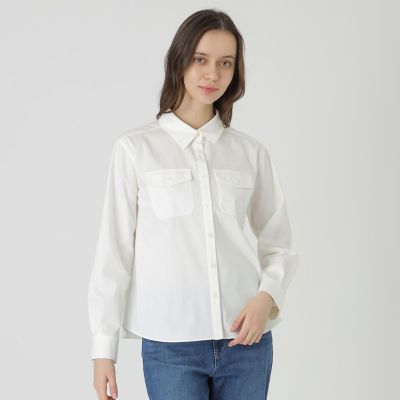 ＜BLUE LABEL CRESTBRIDGE (Women)＞ライトスラブシャンブレーシャツブラウス